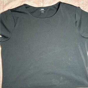 Express Women’s Black Short Sleeve Crewneck Top body contour